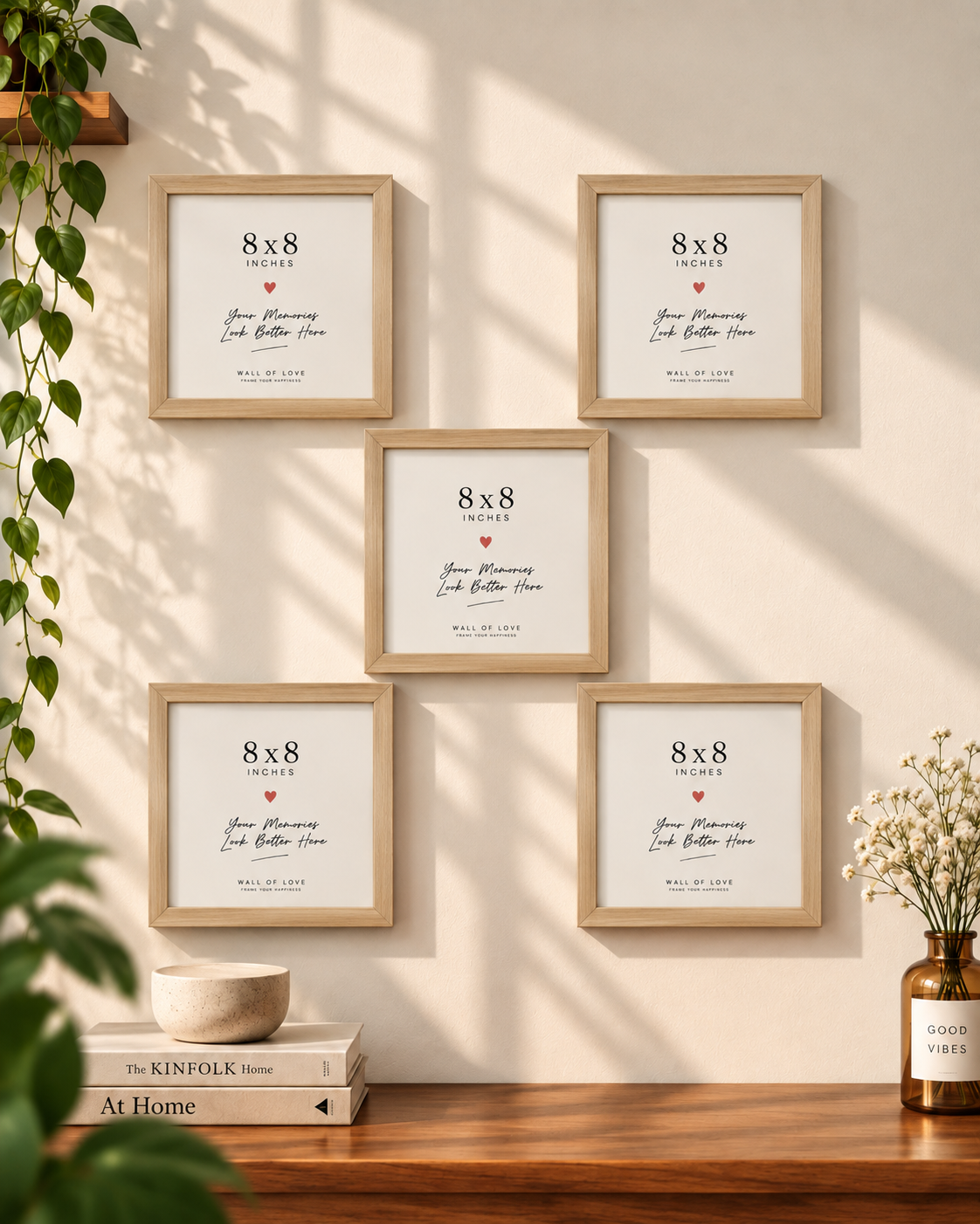 Pack of 5 Square Frames
